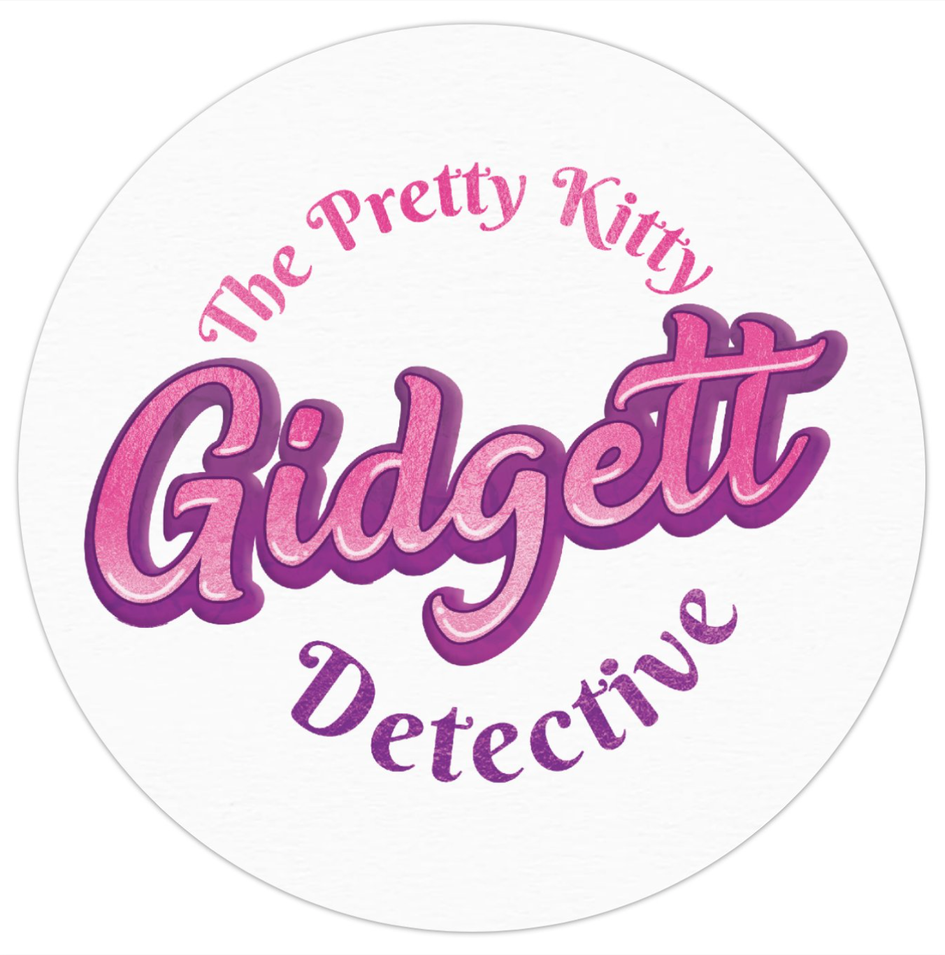 Gidgett the Pretty Kitty Detective Stickers